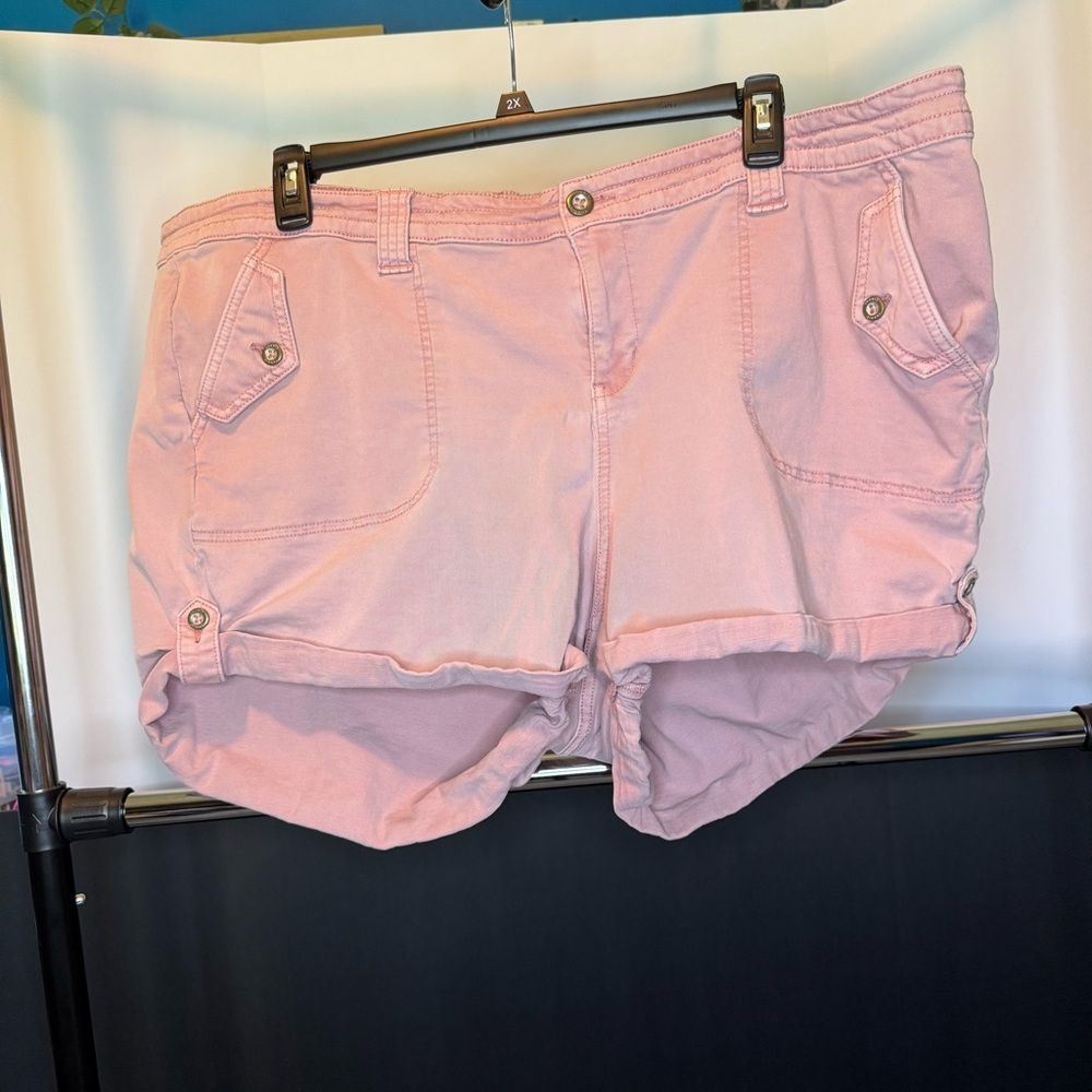 Torrid Pink Cargo Shorts Size:26 - Picture 6 of 7